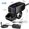 Motorcycle Phone Chargers PD3.0+QC3.0 Quick Charge Device Waterproof SAE To USB Adapter with OnOff