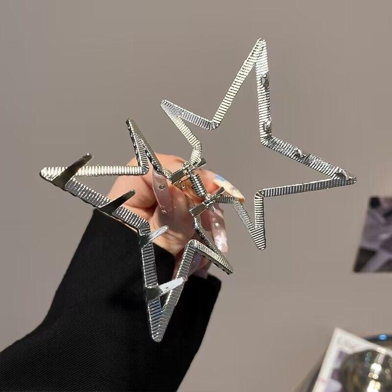 2023 New Metal Hair Claw Clip Korean Geometric Moon Star Hair Crab Clips Hairpins For Women Hair Jewelry Accessories Headwear