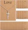 24 Sets Cross Necklace for Women, Christian Cross Pendant Necklace with Bible Verses Cards for Her Mom Sister Friend Easter Religious Jewelry Gifts