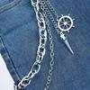 Metal Waist Chain HipHop Waist Key Chain Fashion Jewelry Accessories  for Men Women
