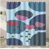 Multicolored Patchwork Color Blocks Shower Curtain Washable Dirt-Resistant Shower Head Waterproof Polyester Bath Curtain