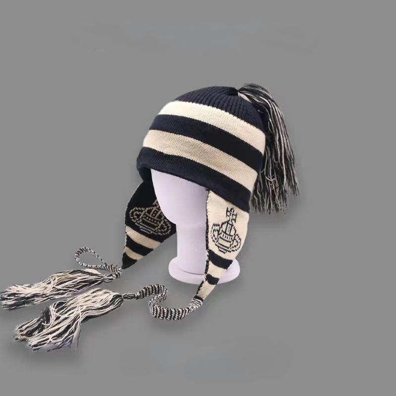 Anime Cosplay Apparel Beanies Okazaki Shinichi NANA Hats Girl Knitted Hat Tassel Ear Protection Hat Winter Fall Casual Bonnet Gorro