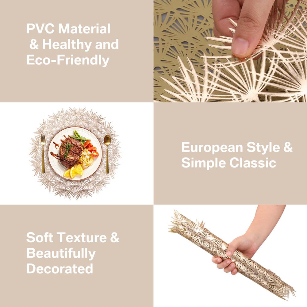 Набор из 4/6/8 круглых полых цветущих цветов, подставок под тарелки для обеденного стола, праздничного украшения для вечеринки, свадьбы