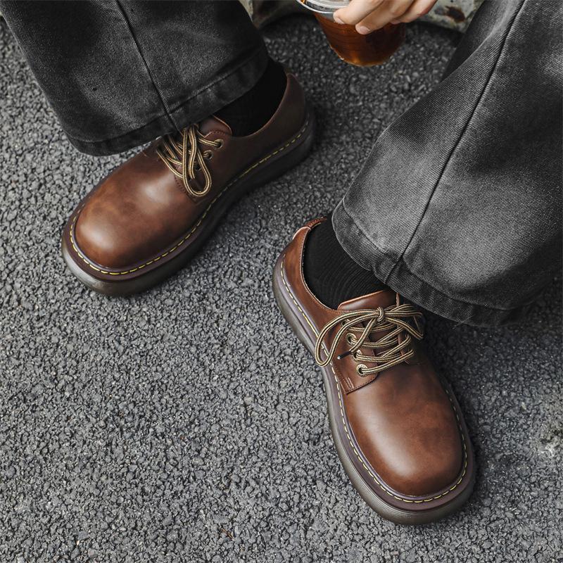 Мужские деловые кожаные туфли, мужская корейская версия тренда в британском стиле, осенние дышащие повседневные мужские туфли 33589-J