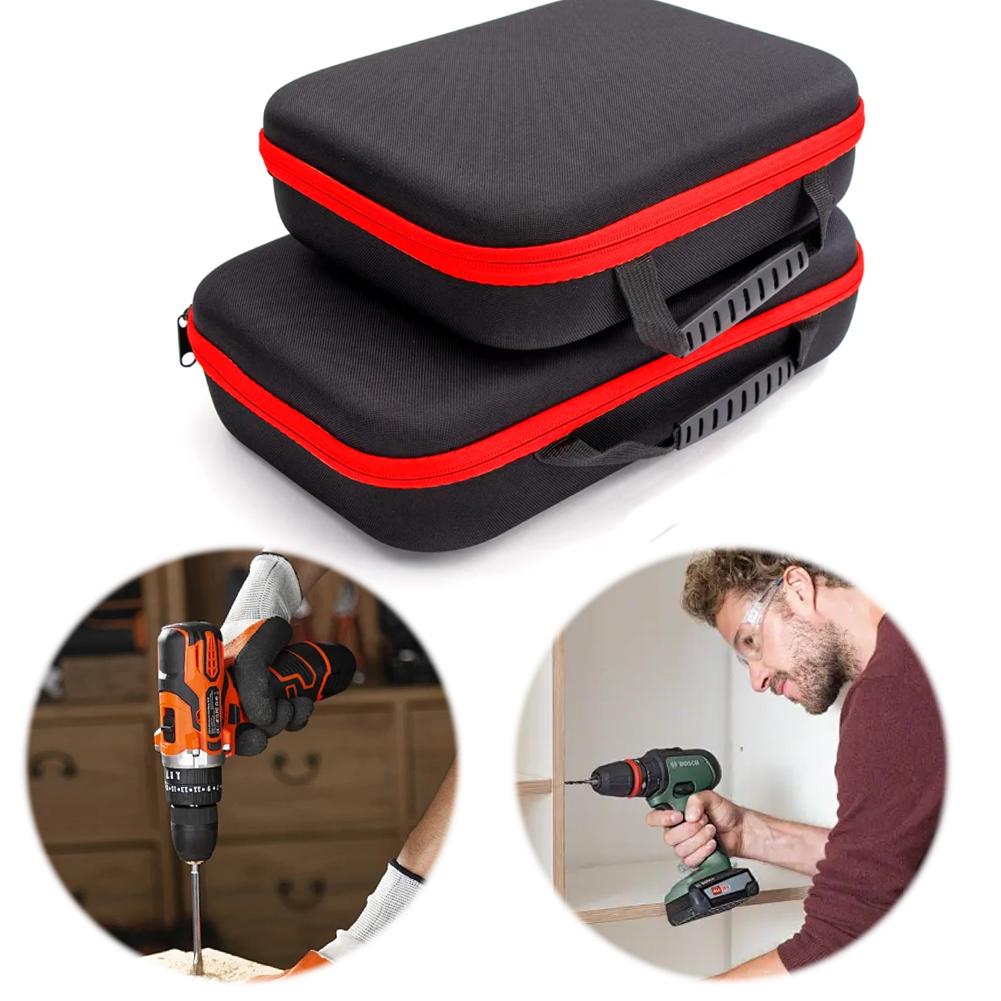 Multifunction Portable Electric Drill Tool Bag Shockproof Tools Bag Pouch Tool Storage Bag Electrician Hardware Organizer