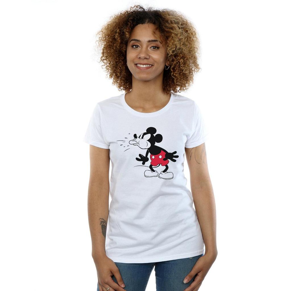 Disney Womens/Ladies Mickey Mouse Tongue Cotton T-Shirt