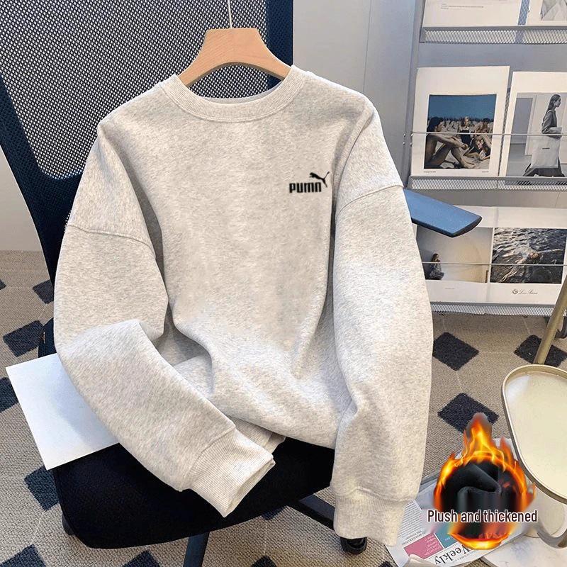 Мужская повседневная толстовка с длинным рукавом: Универсальный топ унисекс Осень/Зима