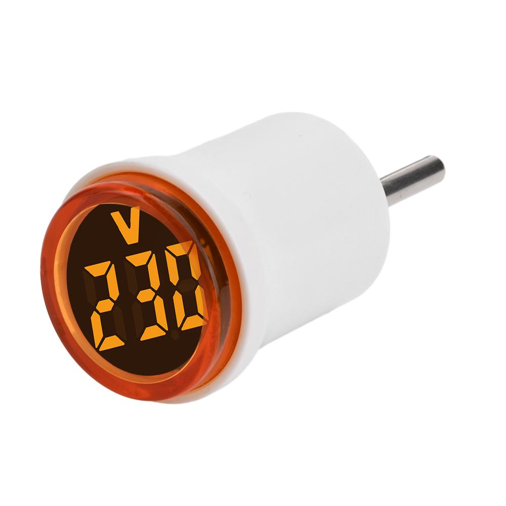AC220V LED Digital Voltmeter 30mm Round Voltage Meter Indicator Light Volt Tester Test Gauge Amp Detector Electrician Tool