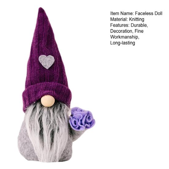 Faceless Doll Ornament Fine Workmanship Cute Christmas Gnome Ornament for Holiday Festive Decoration