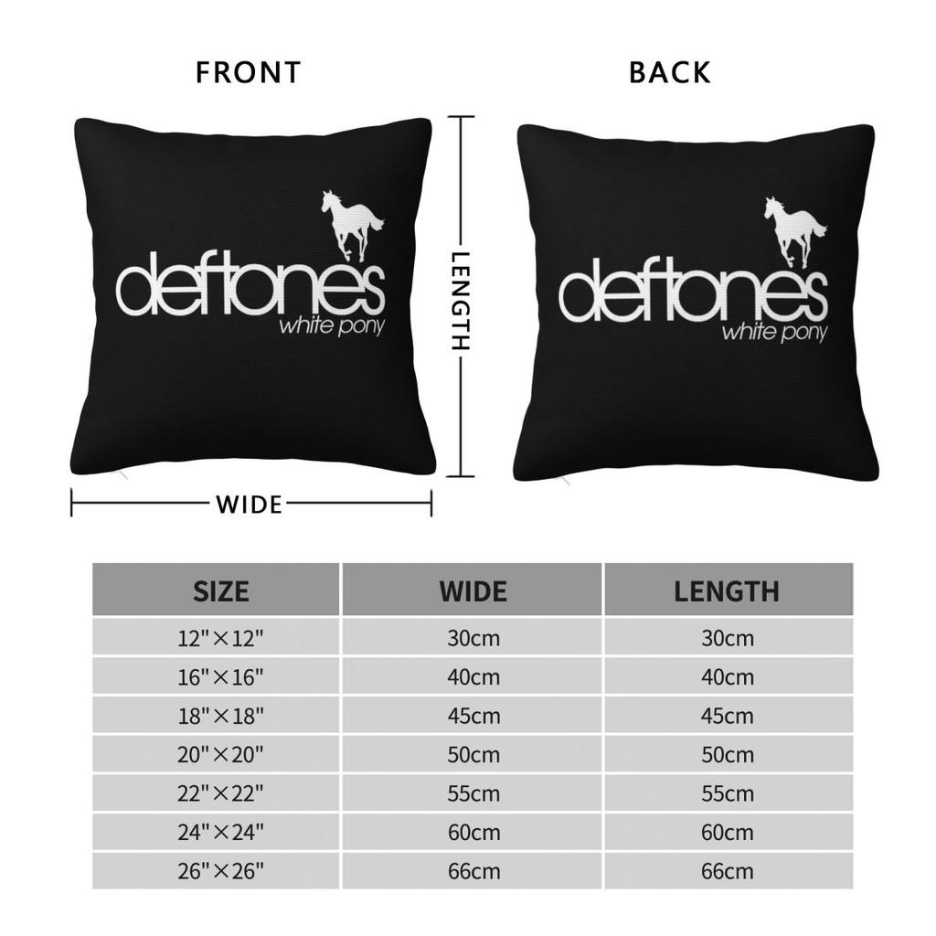 Deftones Album White Pony Pillowcase Polyester Linen Velvet Creative Zip Decorative Pillow Case Room Cushion Cover