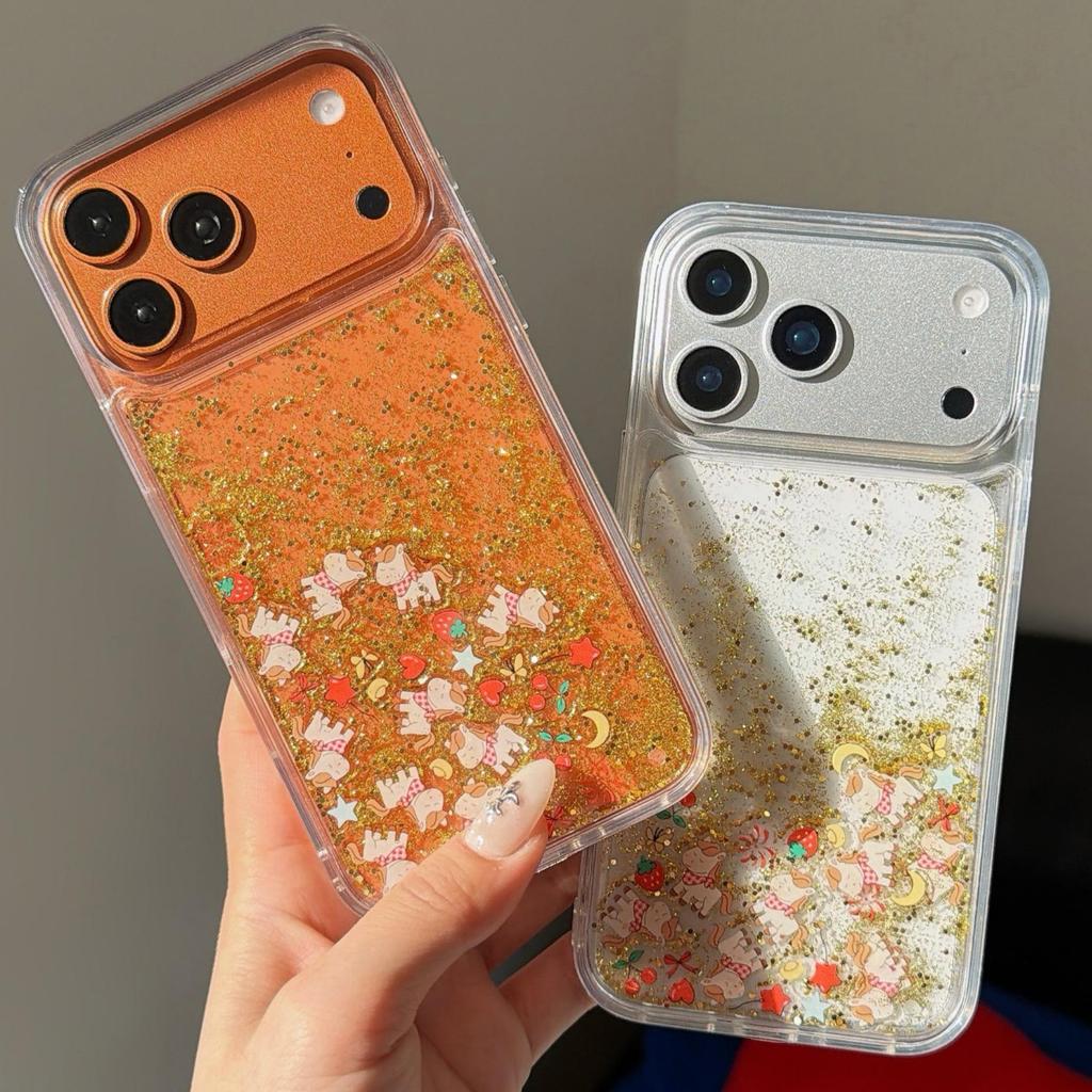 Креативный Забавный Чехол для iPhone 16/17 Pro с Жидким Песком и Лошадкой, Совместимый с 14/15 Pro Max, Женский