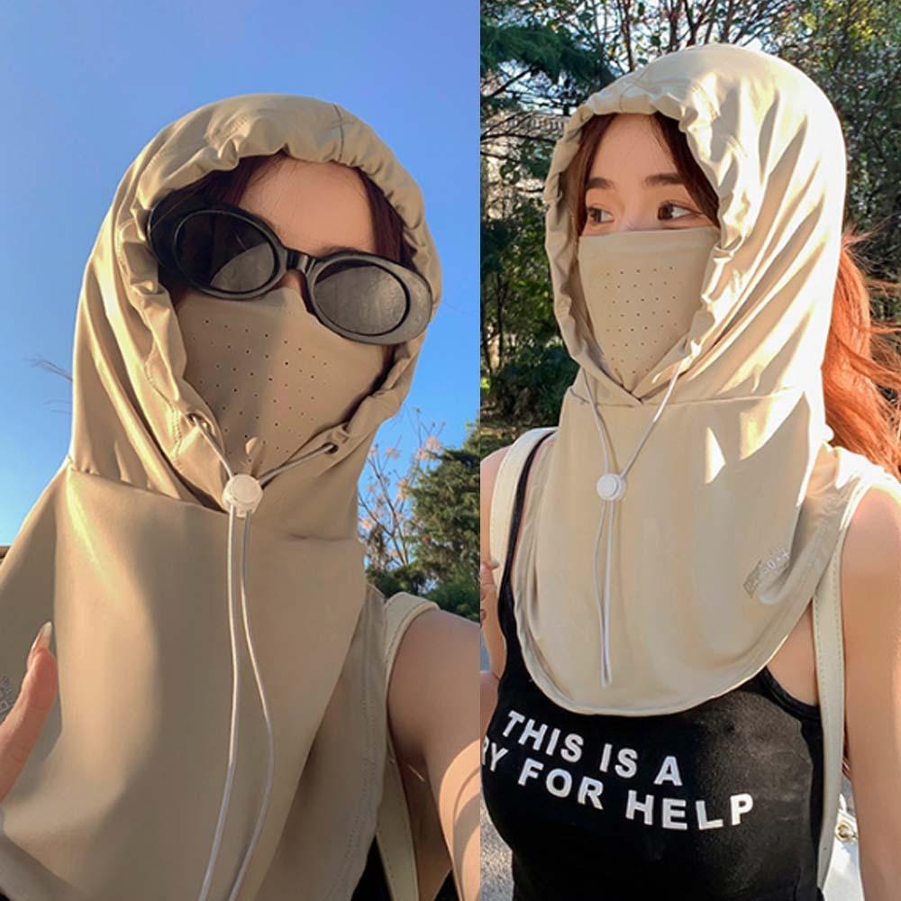 Дышащая Балаклава Шапка Анти-УФ Ледяной Шелк Защита Лица от Солнца шляпа Защита от УФ-лучей Маска Школа