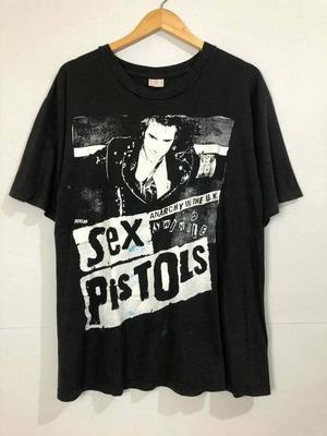 Ремейк футболки Sex Pistols 90-х, графическая, базовая, черная, ретро, унисекс, размеры S-5XL
