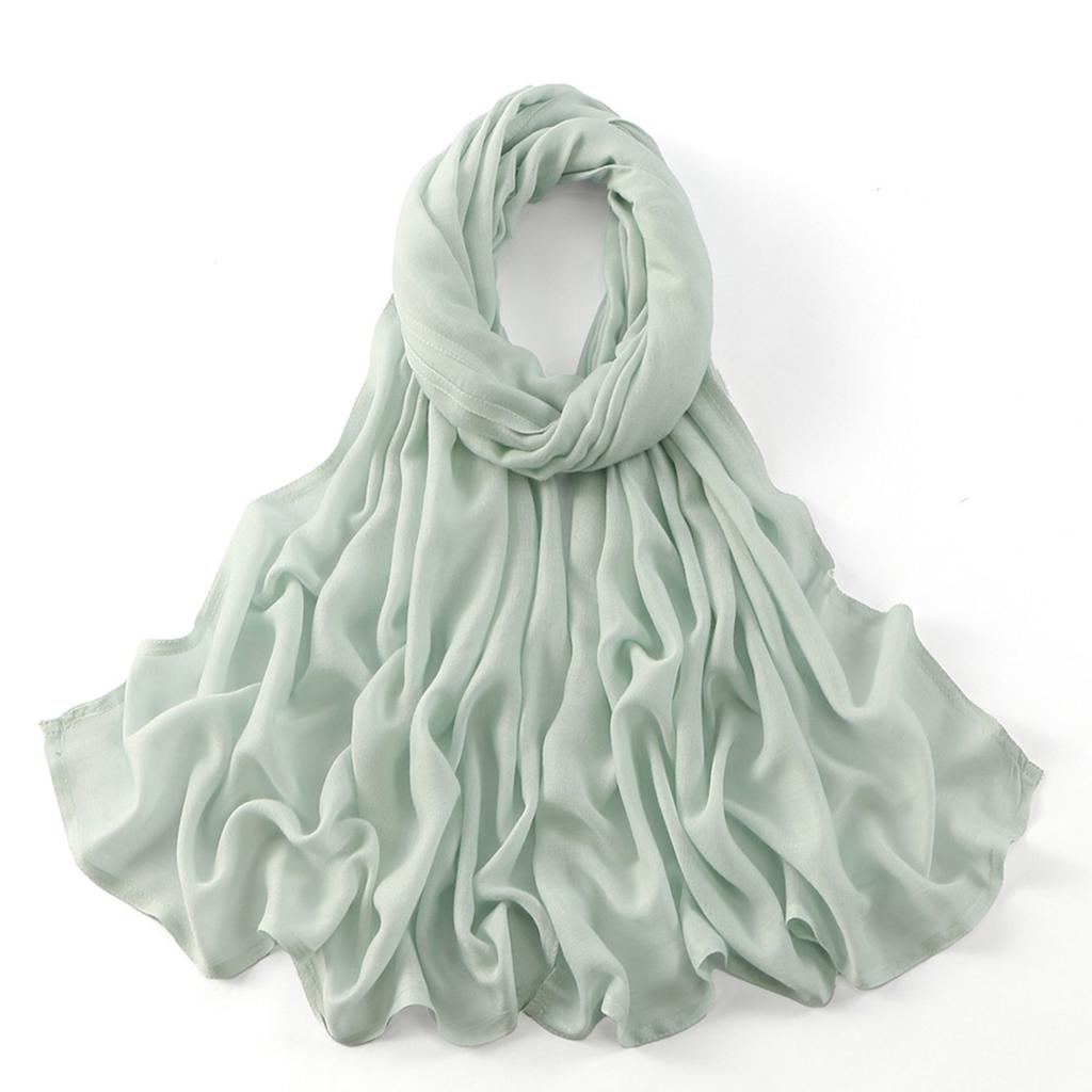Muslim Modal Hijab Cotton Rayon Scarf for Women Double Stitching Wide Edge Rayon Shawl Islamic Thin Soft Viscose Turban Headband