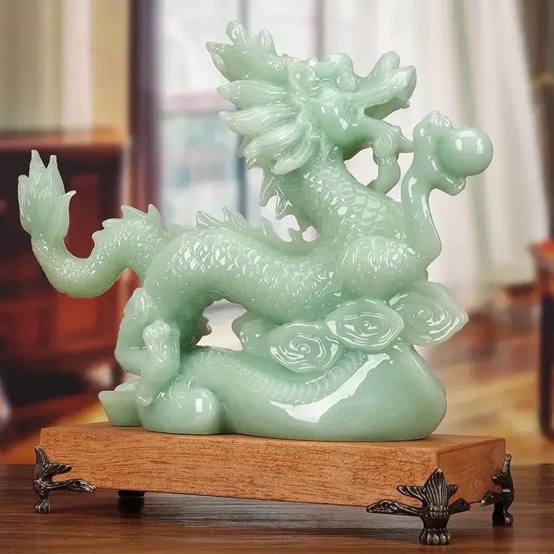 Счастливое Животное Нефритовый Дом Дракон Поделки Офис Дом Гостиная Декор