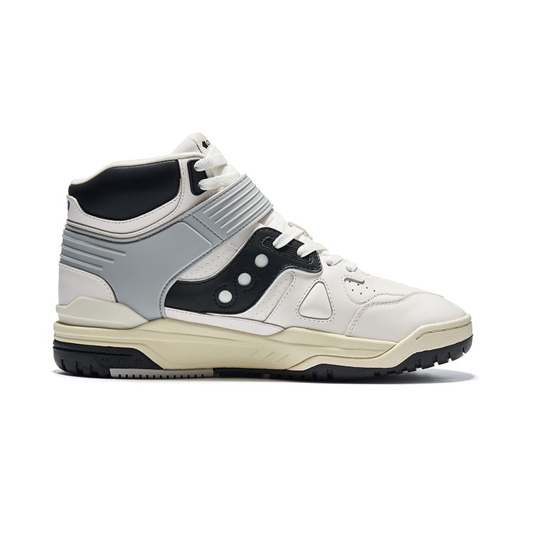 SAUCONY Cross 90 Mid Повседневные Ретро Нескользящие Прочные Кроссовки с Высоким Верхом Кроссовки Унисекс Белые Черные S79048-1