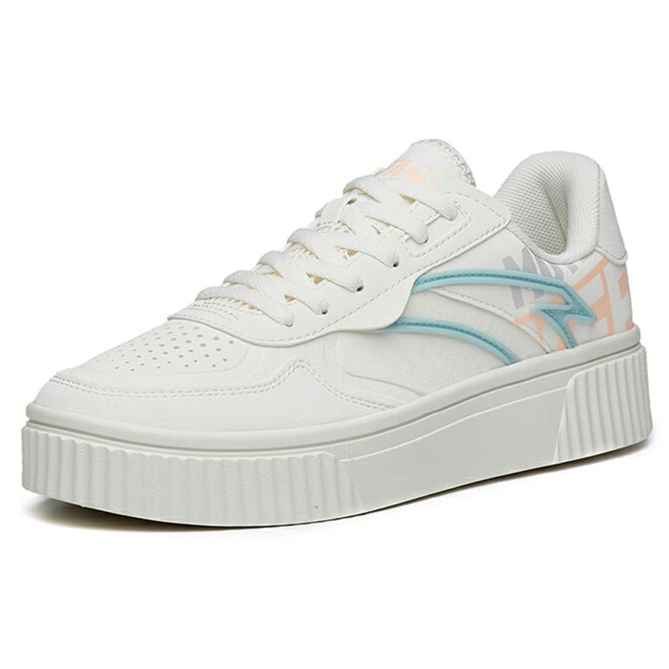 Anta Кроссовки Lifestyle Series с нескользящей износостойкой подошвой для скейтбординга женские белые синие 122138066-2