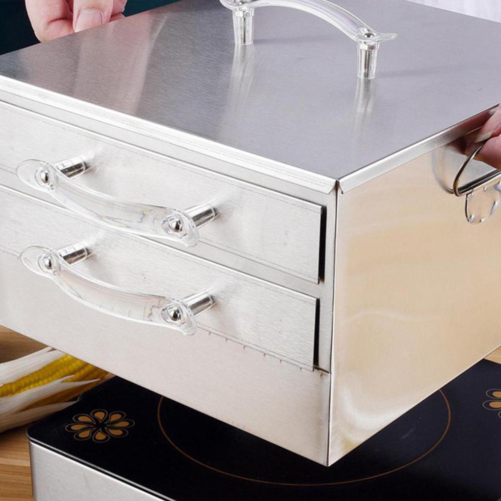Machine Drawer Rice Noodle Roll Food Steamer Stainless Steel Pot Removable Lid And Enhanced Tray