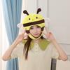 Прекрасная Экспрессия Короткий Тип Желтая Шляпа для Шоу Забавная 3D Шапка Пчелы Животное Плюшевый Головной Убор Костюмные Аксессуары