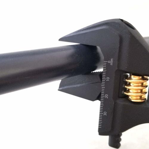 Fujiya Pipe Lance Adjustable Wrench, Black and Gold with Grip, FLP-38-BG