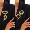Accessories Niche Cold Wind Metal Folds Brooch Personality Irregular Liquid Lava Brooch Female