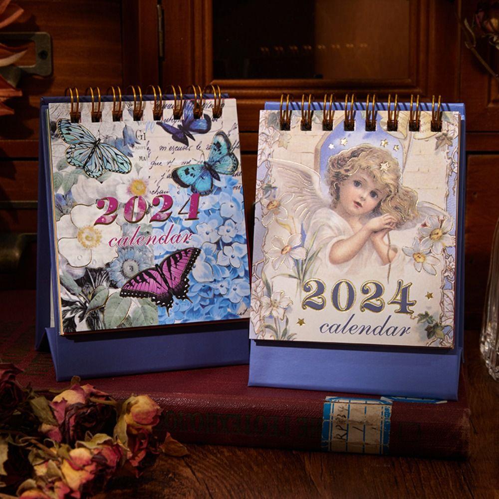 Планировщик расписания Настольный календарь Органайзер для повестки дня Мини-настольный календарь Организация календаря на 2024 год