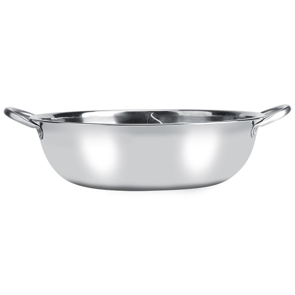 27 29 31 см Толстый Нержавеющий Хот-пот Разделенный на два вкуса Подходит для индукционной плиты