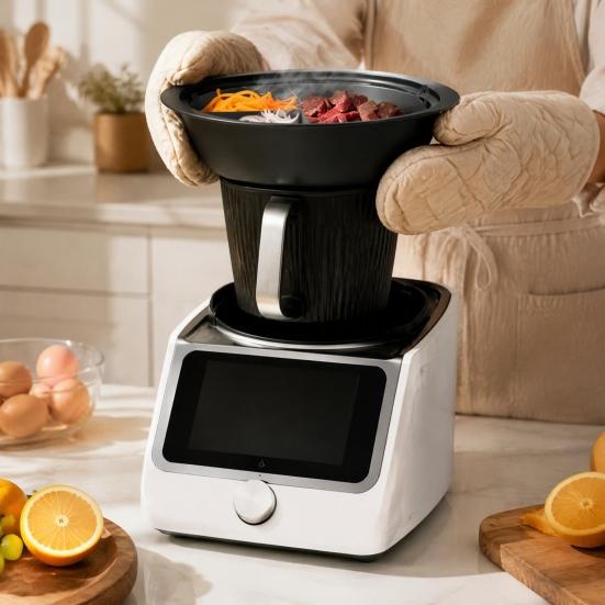 Домашняя выпечка и пароварка Силиконовый сетчатый противень для Thermomix TM7, Пищевой антипригарный многоразовый вкладыш для приготовления на пару, Термостойкий кухонный