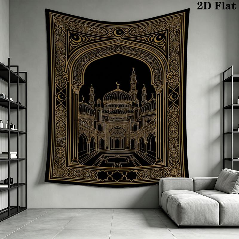 Muslim Wall Tapestry Aesthetic Wall Hanging Printed Fabric Blanket Decorative Tapestries for Bedroom Living Room Home Decor