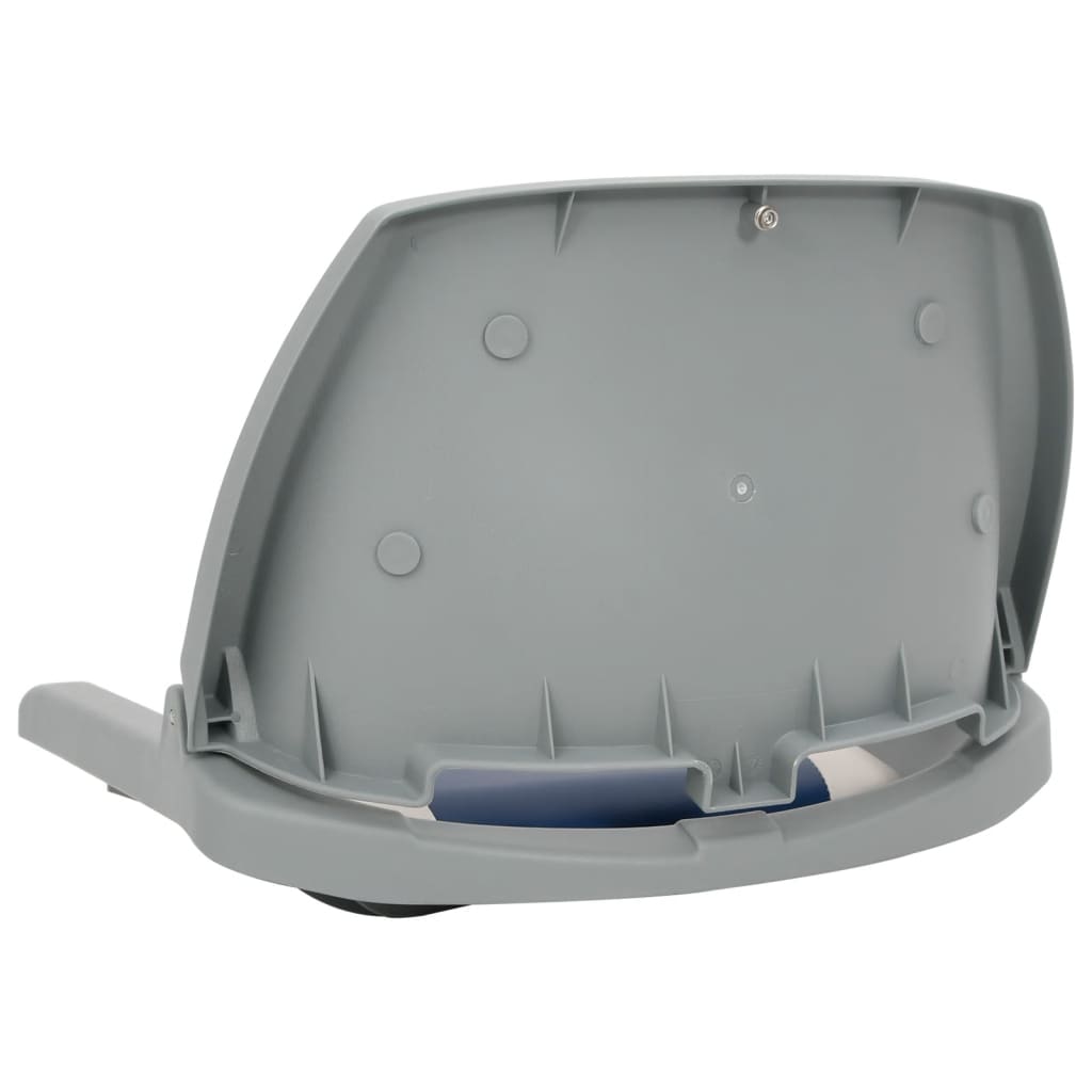 2 Piece Foldable Boat Seat Set with Cushion in Blue White