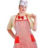 4 шт. Костюм Официантки 1950-х годов Взрослый Набор Костюмов Официанта Полосатый Фартук, Кепки и Галстук-бабочка Костюм Хот-дога