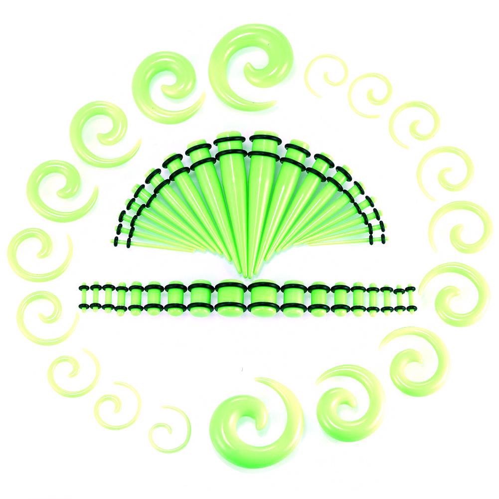 Серьги Bluelans, растягивающиеся, расширяемые, 1,6-10 мм, акриловые заглушки для ушей, конус для пирсинга, 54 шт., ювелирные изделия