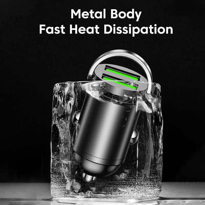 Автомобильное зарядное устройство с двумя портами USB, 200 Вт, прикуриватель, быстрая зарядка, автомобильное зарядное устройство для телефона, адаптер для iPhone 13, 12, Xiaomi, Huawei, Samsung