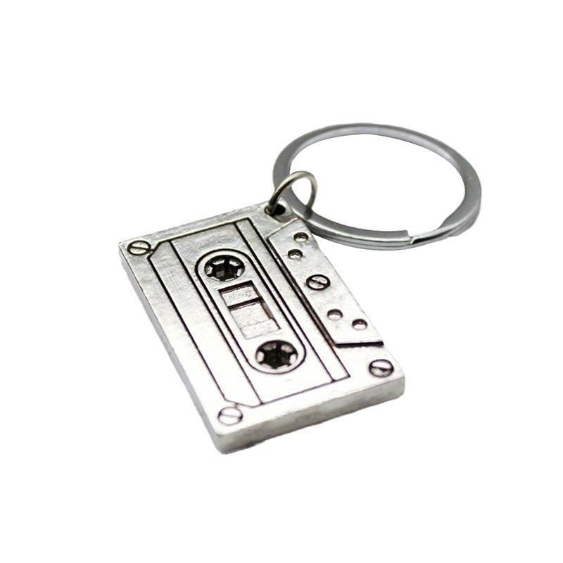 1/2 шт. Винтажный брелок для аудиокассеты, хипстерский, крутой, для личности, крутой стиль, парный, хип-хоп, панк, подвеска для ключей, ювелирное изделие