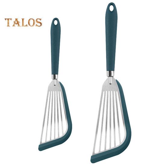 Кухонная лопатка, 2 шт., легко чистится, удобная ручка, нескользящие силиконовые лопатки для рыбы, кухонная посуда, кухонные принадлежности