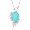 Wind Para Blue Simulation Earrings Necklace Jewelry Set Earrings Pendant Fashion