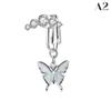 Faux Fake Belly Ring Butterfly Fake Belly Piercing Clip On Umbilical Navel Belly Button Cartilage Clip On Earrings Body Jewelry