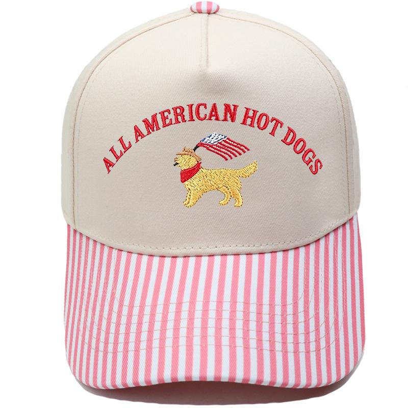 ALL MAERICAN DOGS Truck driver hat dog embroidery color matching baseball cap men's and women's casual hat