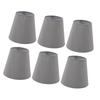 6 Pcs Cloth Lamp Shade Good Light Transmission E14 Candle Bulb Lamp Cover Classic Fabric Lampshade for Bedroom