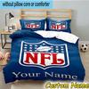 3pcs Custom Name NFL Team Collection Bedding Set Includes 1 Duvet Cover & 2 Pillowcases for All Seasons Dormitory Home Decor Christmas gifts