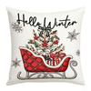 Tree Christmas Pillow Covers Soft Snowman Pillow Cover Xmas Throw Cushion Case  Car