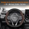 Nlzh6 Для Toyota Чехол на руль из перфорированной кожи с текстурой под карбон Chr Yaris Auris Corolla Rav4 Land Cruiser Prado Hilux