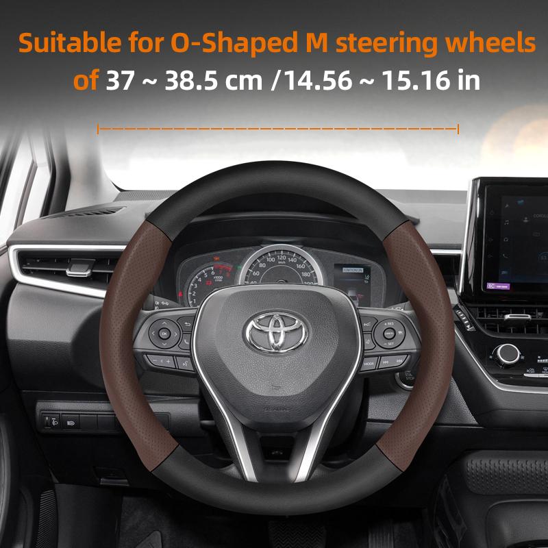 Nlzh6 Для Toyota Чехол на руль из перфорированной кожи с текстурой под карбон Chr Yaris Auris Corolla Rav4 Land Cruiser Prado Hilux