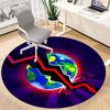 1pc Earth Office Round Rug, Non-slip, Soft and Durable Office Rug for Interior Decoration, Perfect for Office,Decoration yy260204055