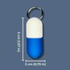 Capsule Shape Medicine Box Keychain Portable Mini Keychain Creative Pills Box
