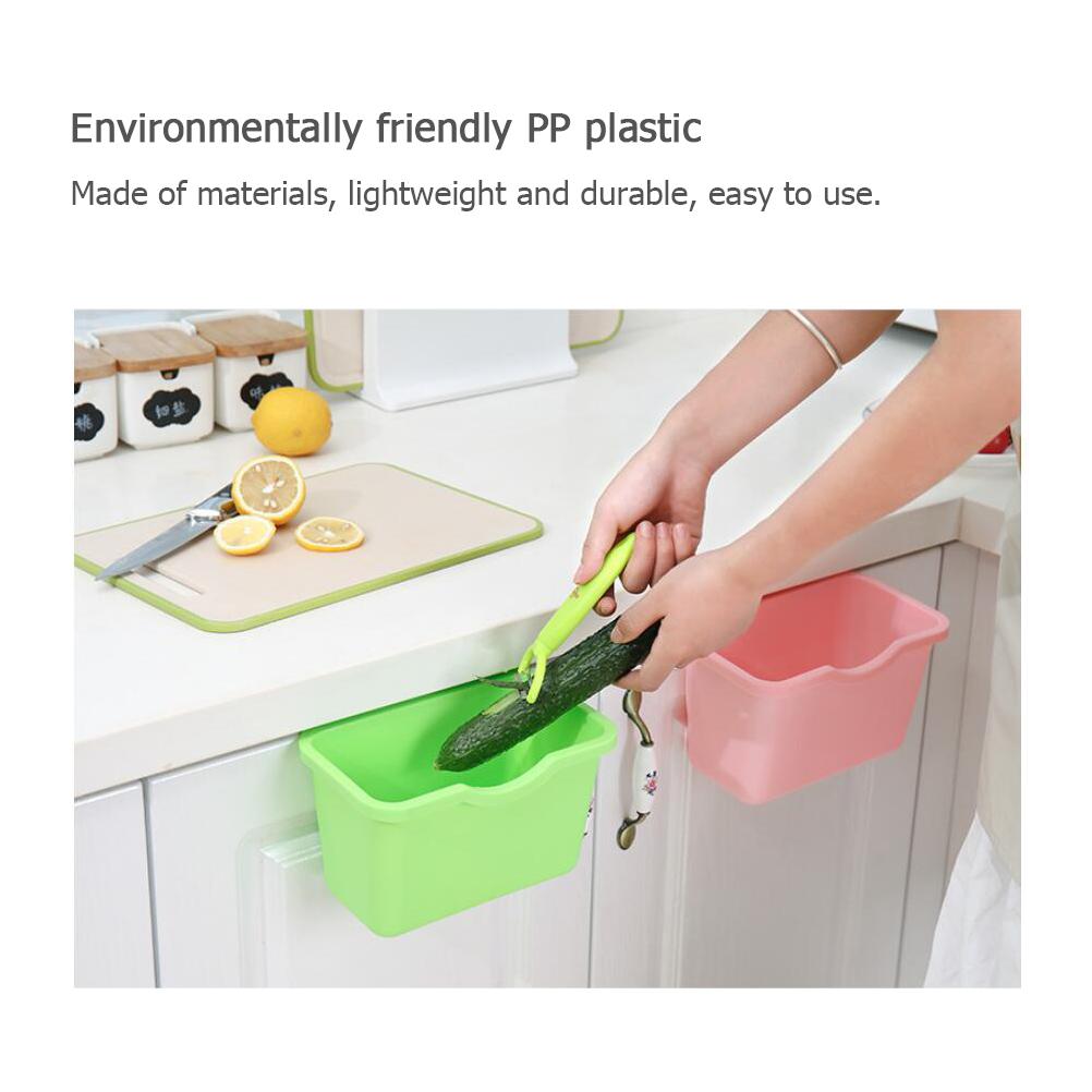 Пластиковая корзина на двери кухонного шкафа, подвесной мусорный бак, мусорное ведро, коробка для мусора