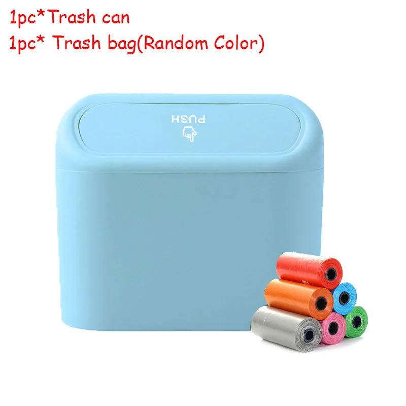 Multi-function Car Trash Can Mini Hanging Storage Box With Lid Plastic Garbage Boxes For Seat Back Door Auto Interior Accessory