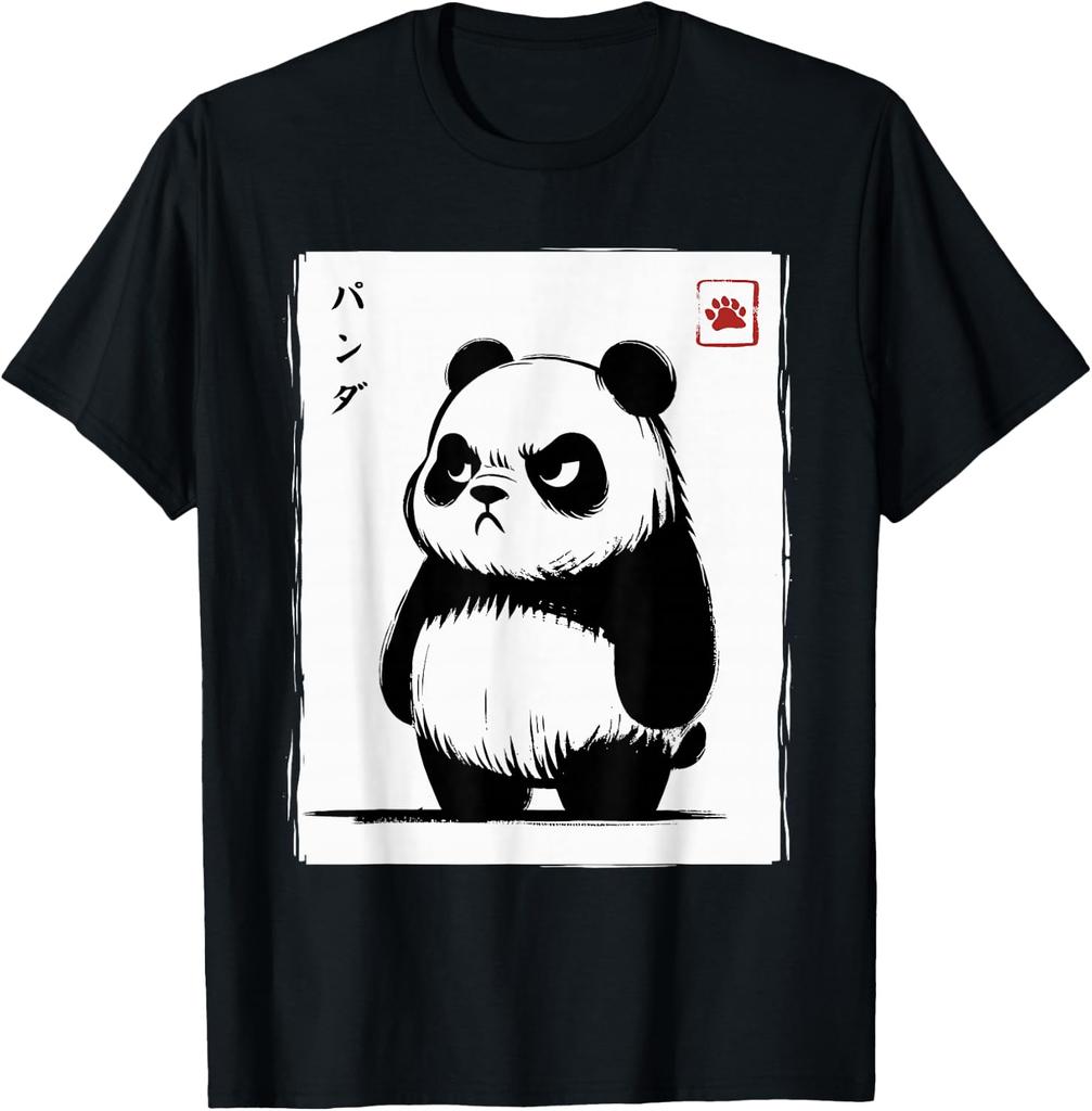 Kawaii Panda Ink Japanese Art Men Women Funny Panda T-Shirt