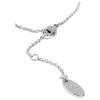 Vivienne Westwood Roderica Love Letter Saturn Cubic Zirconia Brass Necklace Women necklace Silver 630203DO-02P102