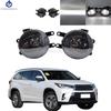 1 Pair Car Front Bumper LED Fog Lights Smoke Assembly Driving Lamp Foglight For Toyota HighLander 2018 2019 2020